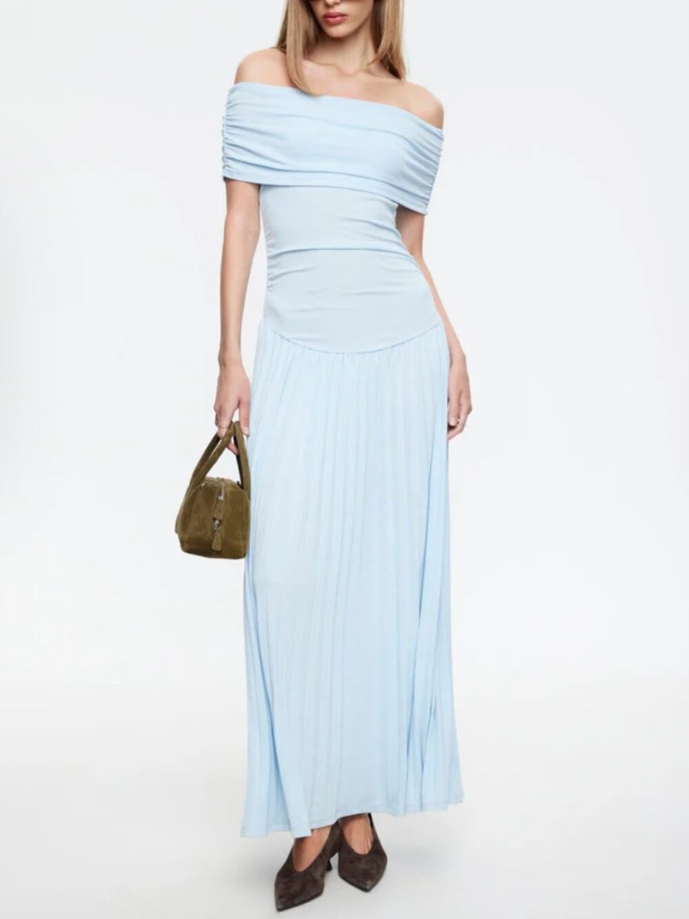 BEST Lioness Field Of Dreams Knit Maxi Dress Gown Soft Blue Small Medium - Picture 3 of 9
